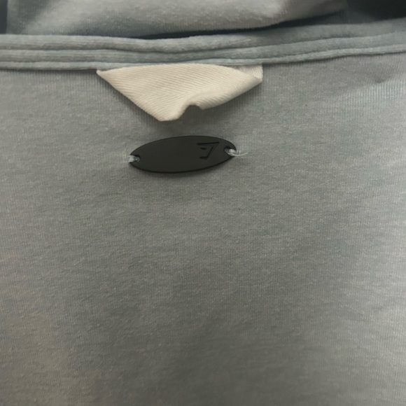 Gymshark Light Blue Cropped Hoodie Top - Picture 5 of 6
